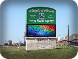 Monument Sign with LED Video Display - Texas LED Sign Company