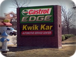 LED Monument Sign w/ brick - Texas LED Sign Company