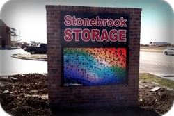 Brick Monument Sign with Full-color Display - Texas LED Sign Company