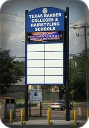 Multi-Tenant Pylon Sign with LED Sign - Texas LED Sign Company